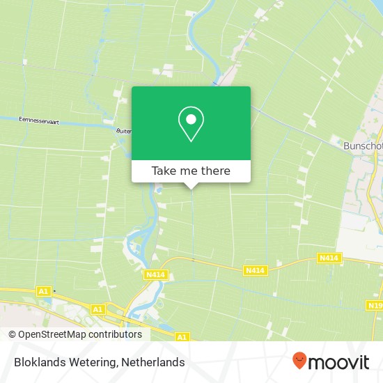 Bloklands Wetering kaart