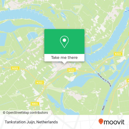 Tankstation Juijn kaart