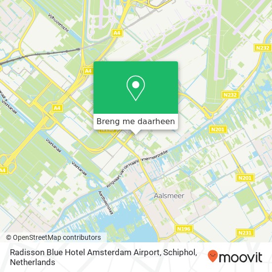 Radisson Blue Hotel Amsterdam Airport, Schiphol kaart