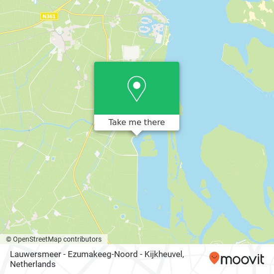 Lauwersmeer - Ezumakeeg-Noord - Kijkheuvel kaart