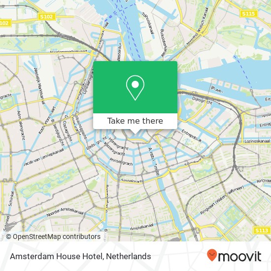 Amsterdam House Hotel kaart