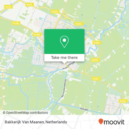 Bakkerijk Van Maanen kaart