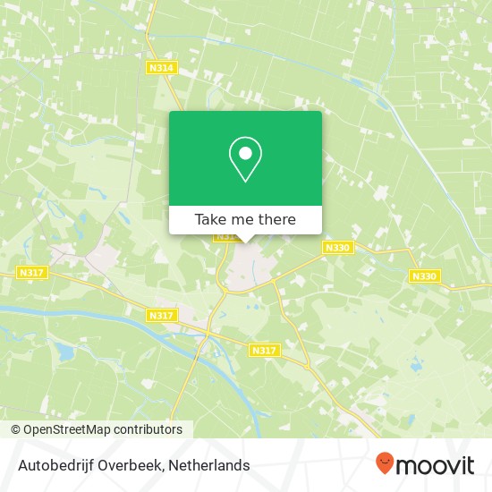 Autobedrijf Overbeek kaart