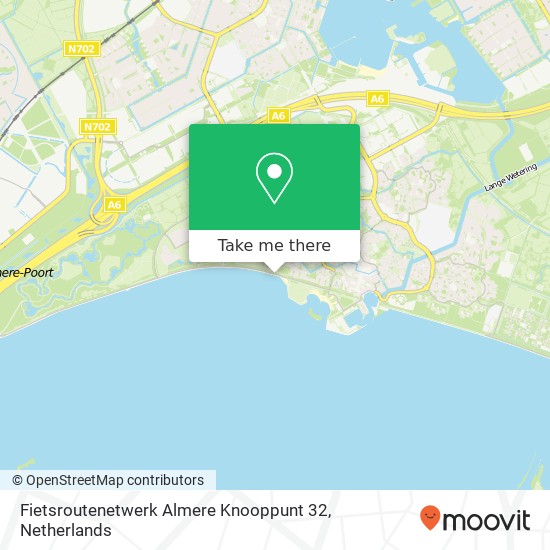 Fietsroutenetwerk Almere Knooppunt 32 kaart