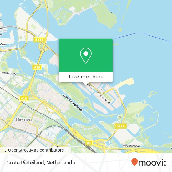 Grote Rieteiland kaart