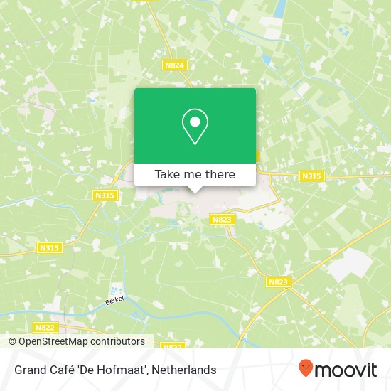 Grand Café 'De Hofmaat' kaart
