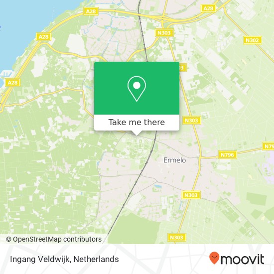 Ingang Veldwijk kaart