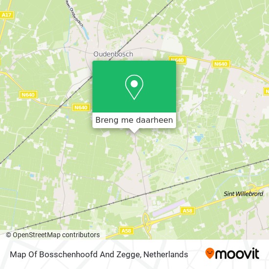 Map Of Bosschenhoofd And Zegge kaart