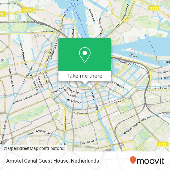 Amstel Canal Guest House kaart