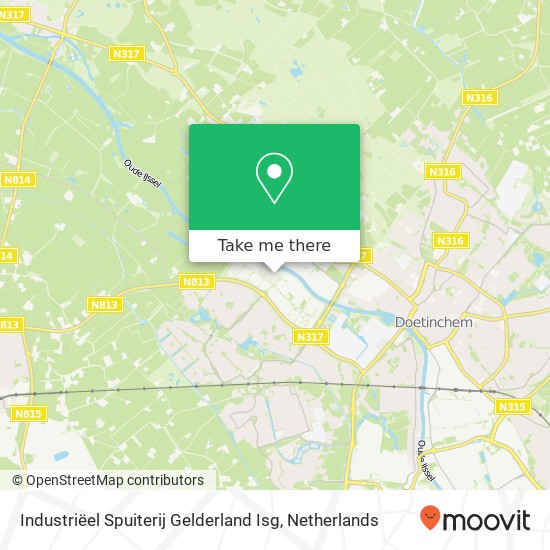 Industriëel Spuiterij Gelderland Isg kaart