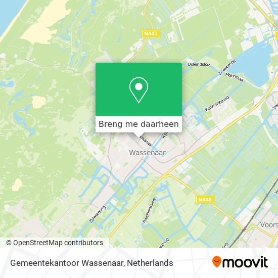 Gemeentekantoor Wassenaar kaart