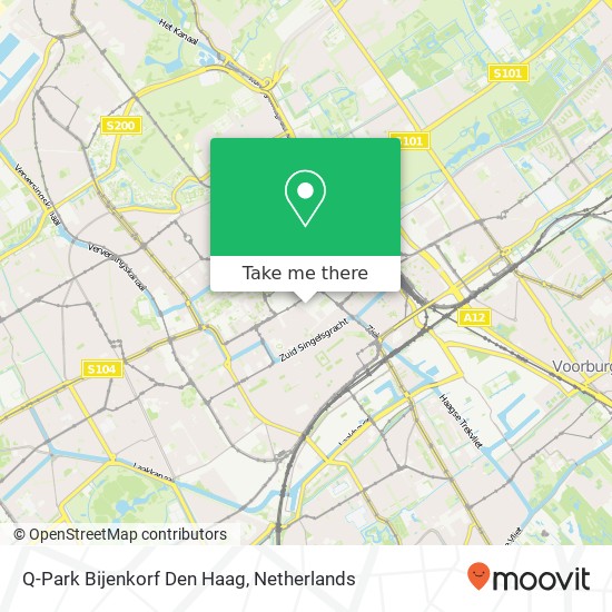 Q-Park Bijenkorf Den Haag kaart