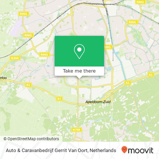 Auto & Caravanbedrijf Gerrit Van Oort kaart