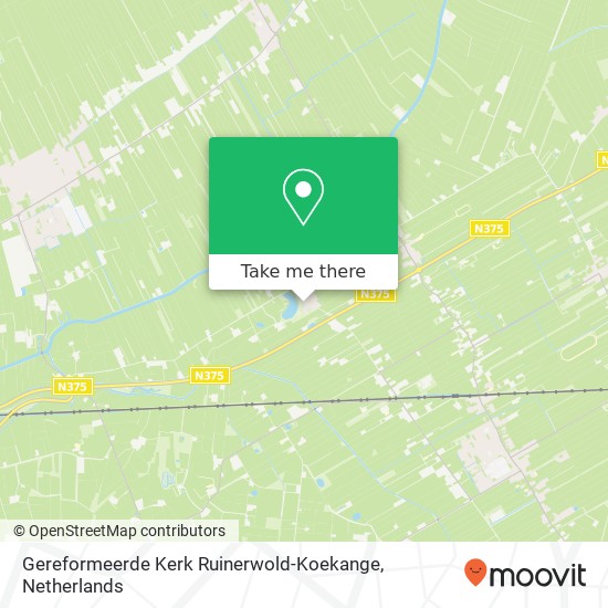 Gereformeerde Kerk Ruinerwold-Koekange kaart