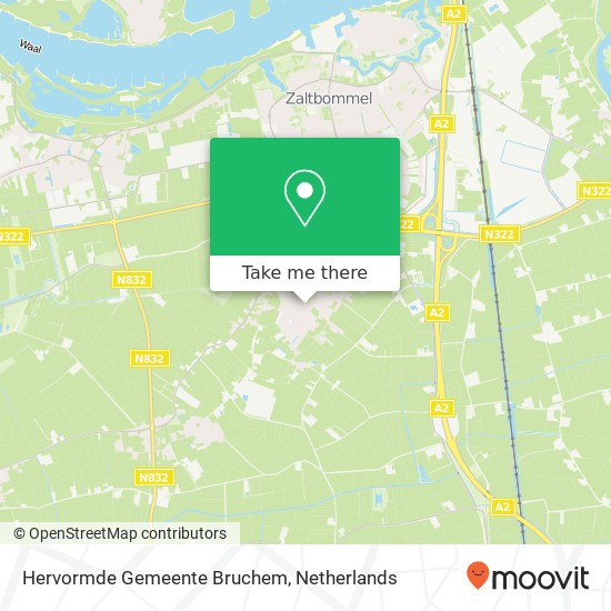 Hervormde Gemeente Bruchem kaart