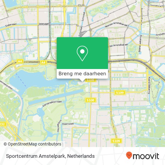 Sportcentrum Amstelpark kaart