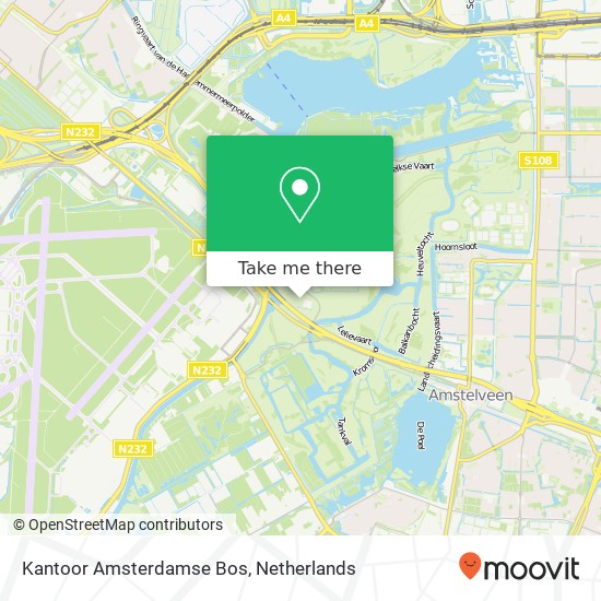 Kantoor Amsterdamse Bos kaart