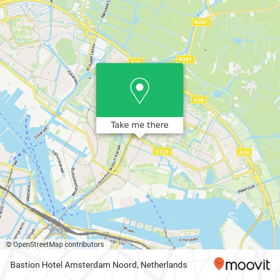 Bastion Hotel Amsterdam Noord kaart