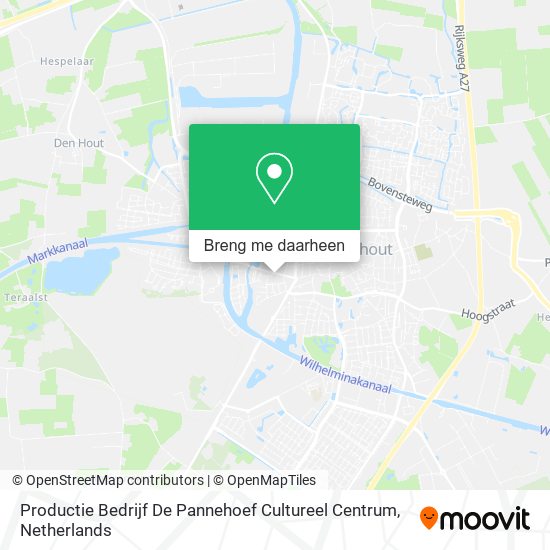 Productie Bedrijf De Pannehoef Cultureel Centrum kaart