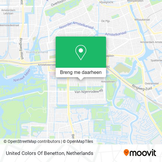 Hoop van weg Beangstigend Hoe gaan naar United Colors Of Benetton in Amsterdam via Bus, Trein, Metro  of Tram?