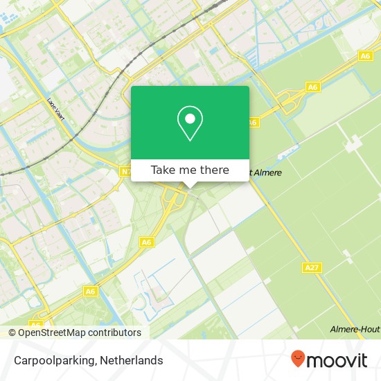 Carpoolparking kaart