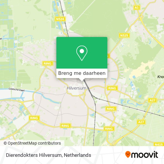 Dierendokters Hilversum kaart