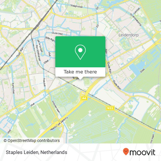 Staples Leiden kaart