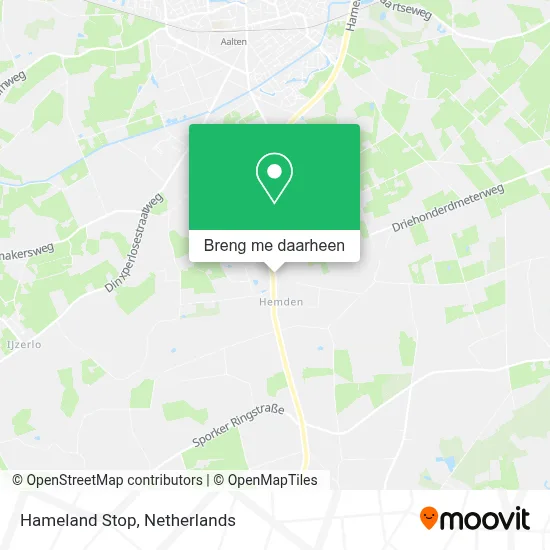 Hameland Stop kaart