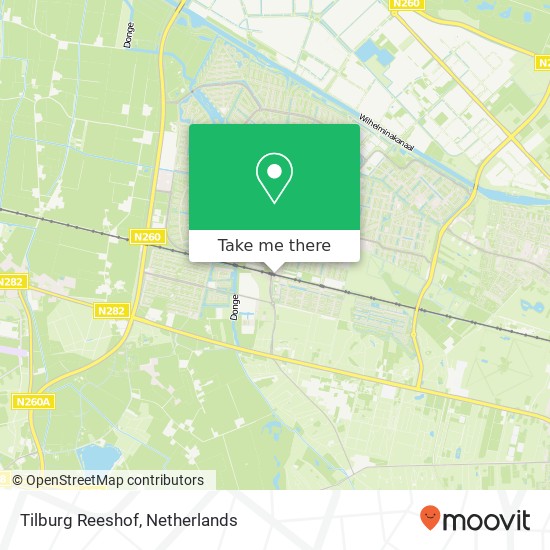 Tilburg Reeshof kaart