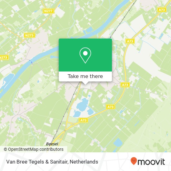 Van Bree Tegels & Sanitair kaart