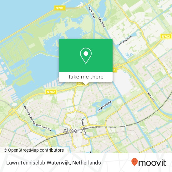 Lawn Tennisclub Waterwijk kaart