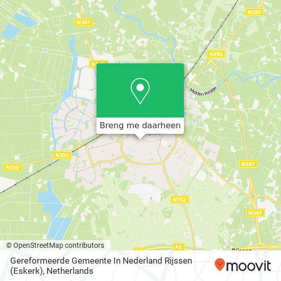 Gereformeerde Gemeente In Nederland Rijssen (Eskerk) kaart