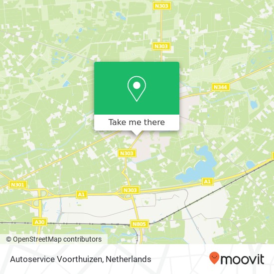 Autoservice Voorthuizen kaart