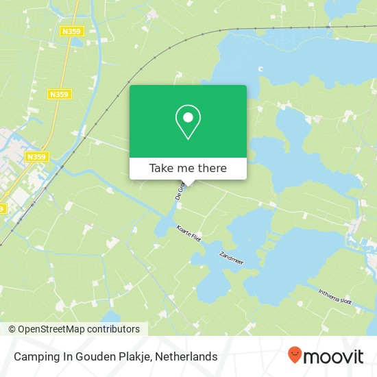 Camping In Gouden Plakje kaart