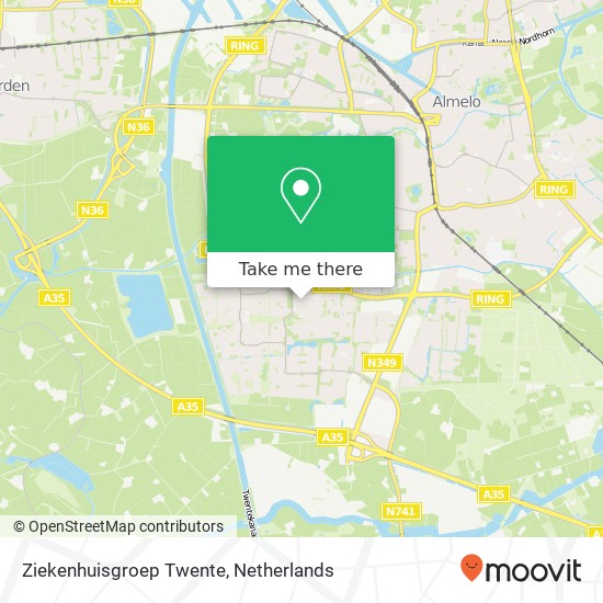 Ziekenhuisgroep Twente kaart