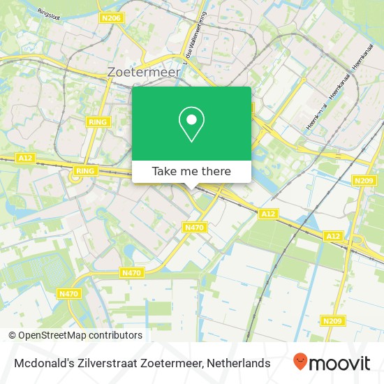 Mcdonald's Zilverstraat Zoetermeer kaart