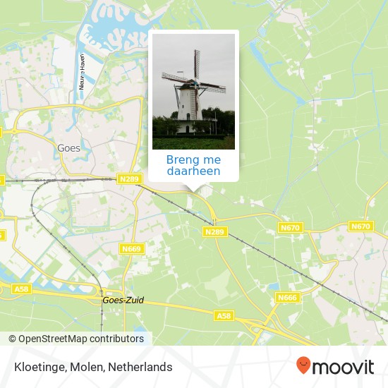 Kloetinge, Molen kaart