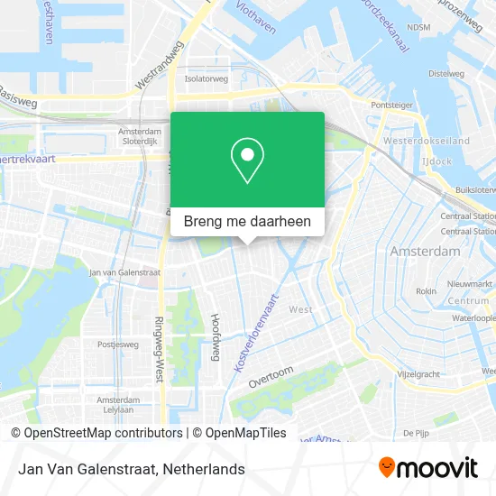 Jan Van Galenstraat kaart