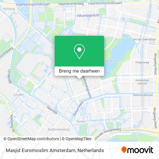 Masjid Euromoslim Amsterdam kaart