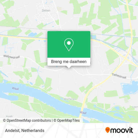 Andelst kaart