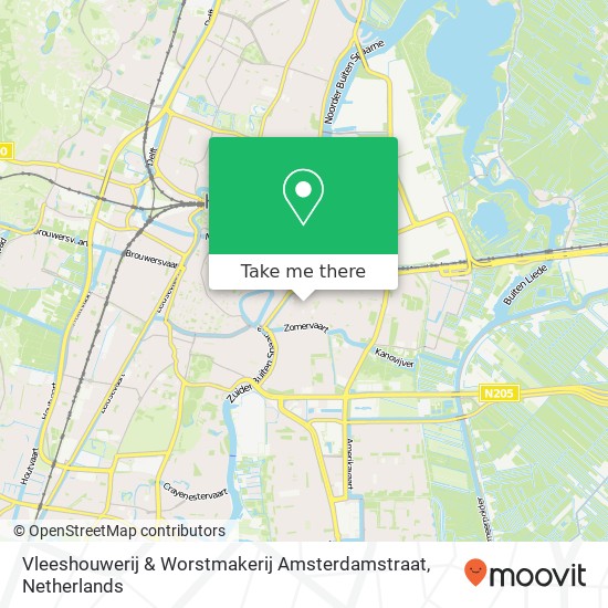 Vleeshouwerij & Worstmakerij Amsterdamstraat kaart