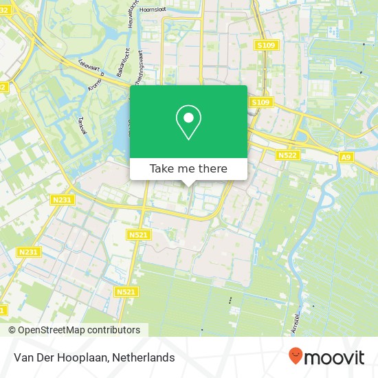 Van Der Hooplaan kaart