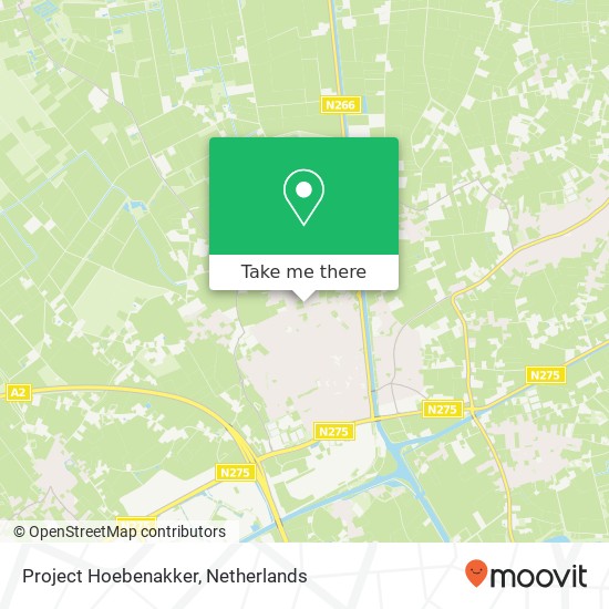 Project Hoebenakker kaart
