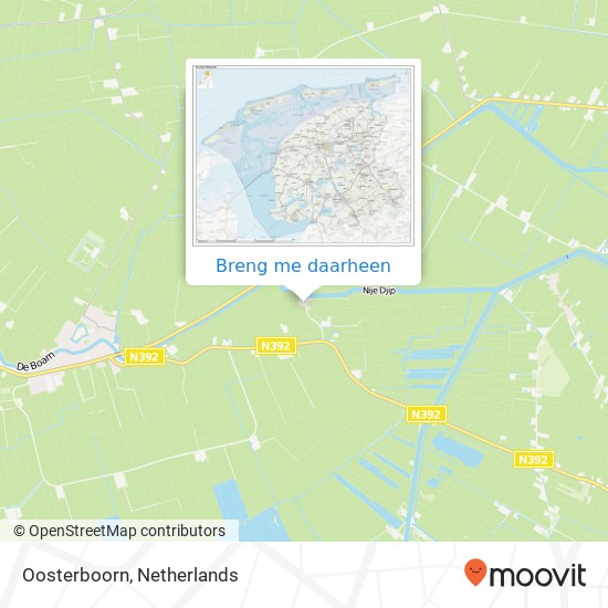 Oosterboorn kaart