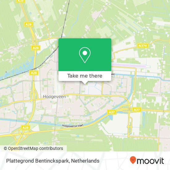 Plattegrond Bentinckspark kaart