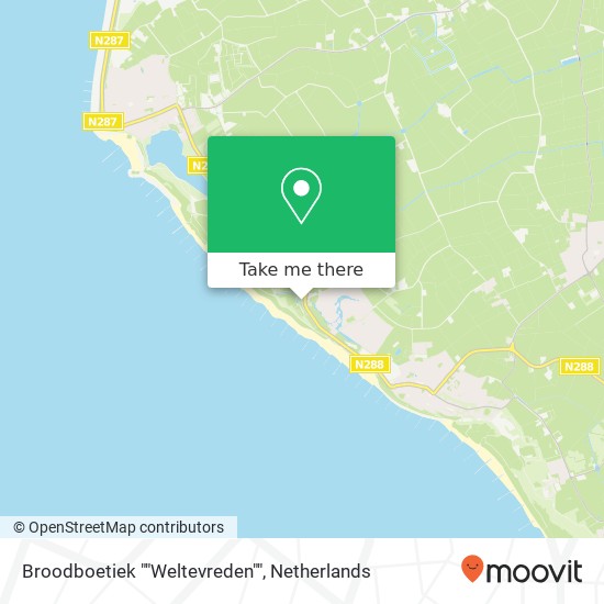 Broodboetiek ""Weltevreden"" kaart