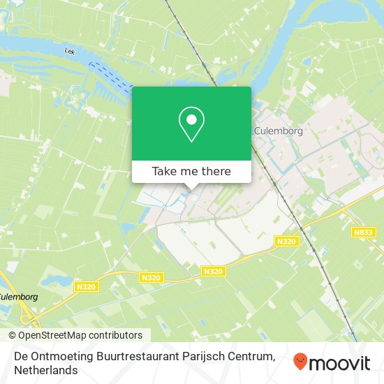 De Ontmoeting Buurtrestaurant Parijsch Centrum kaart