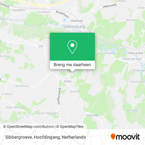 Sibbergroeve, Hoofdingang kaart