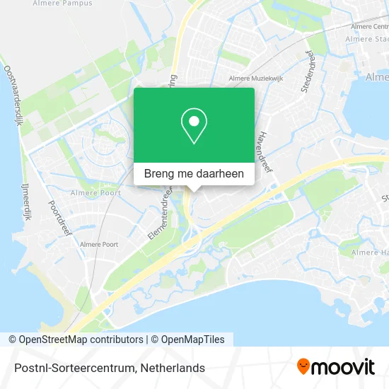 Postnl-Sorteercentrum kaart