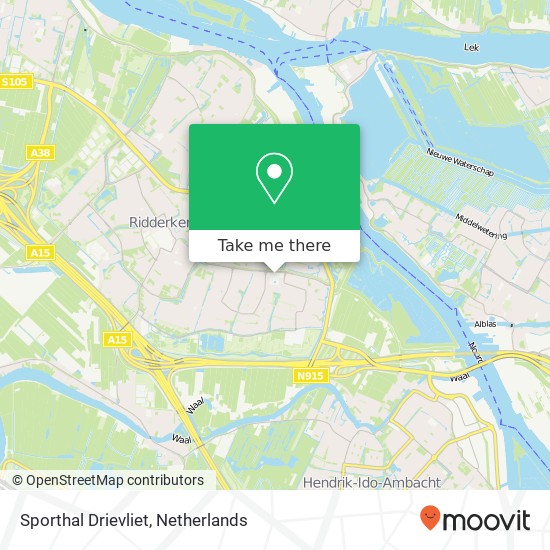 Sporthal Drievliet kaart